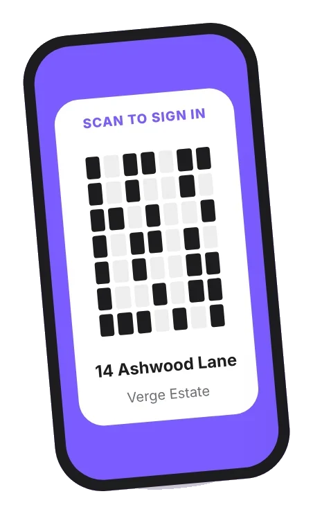 The agent's phone showing the Scan to sign in QR code
