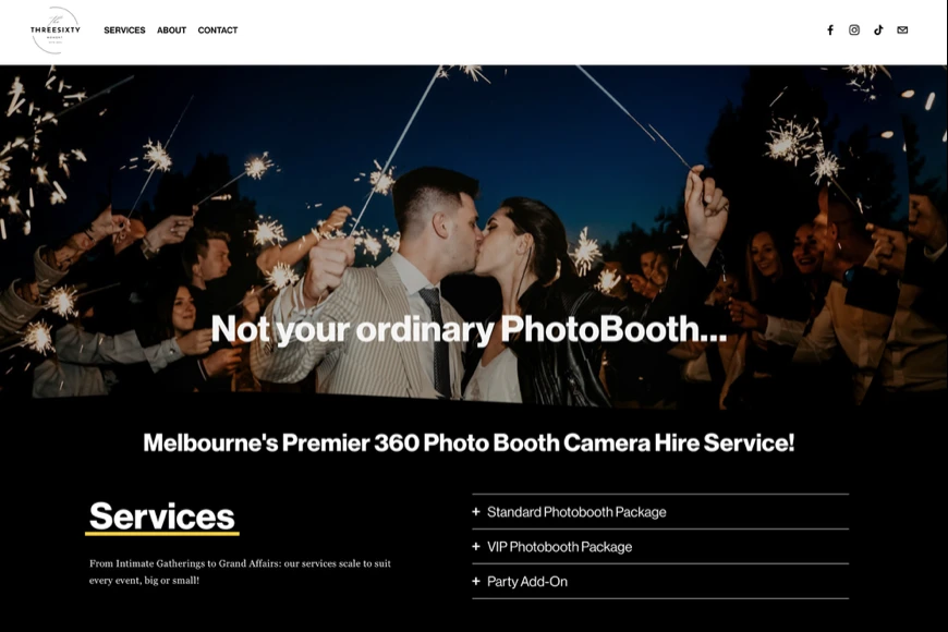 360 Photo Booth website